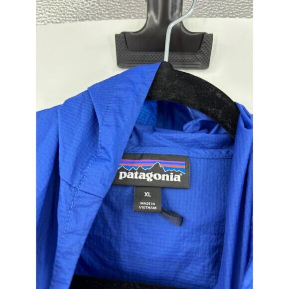 Patagonia Jacket Mens XL Houdini Full Zip Windbreaker Blue Hooded Running - Picture 3 of 5